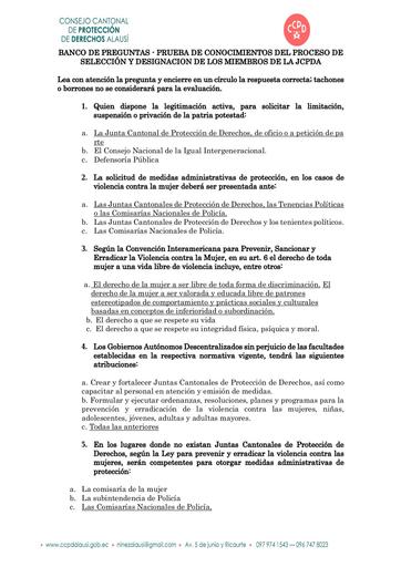 JCPDA BANCO DE PREGUNTAS